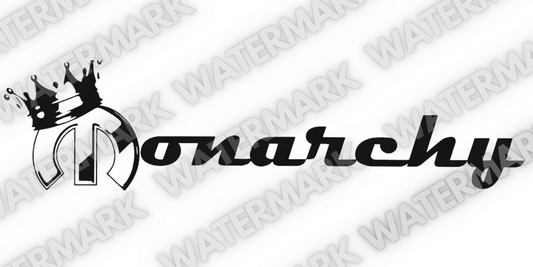 16" OG Monarchy Decal- Durango Rear